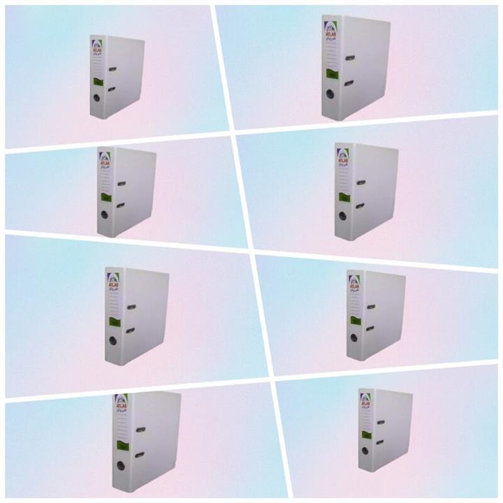 زونکن اطلس مدل  A4 لبه فلزی تیگل دار  سفید( بسته 8 عددی)